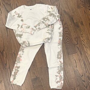 NWT NSF White and Pink Tie-Dye Set